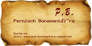 Pernisch Bonaventúra névjegykártya